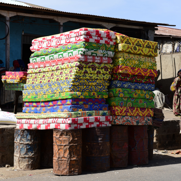 African mattress market Monika Salzmann Travel Photography