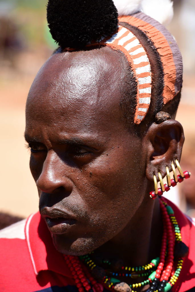 Portrait of a man from the Hamer tribe in Ethiopia Monika Salzmann
