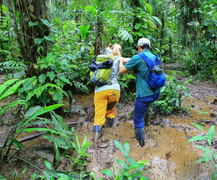 Jungle walk Amazonas Ecuador