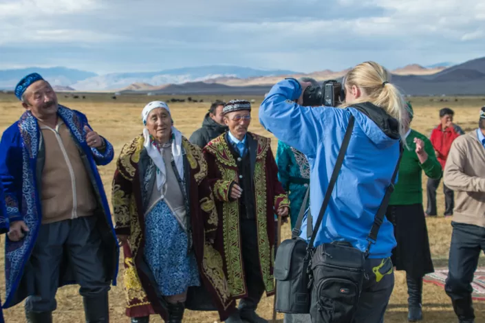 Kasakh wedding party in Mongolia